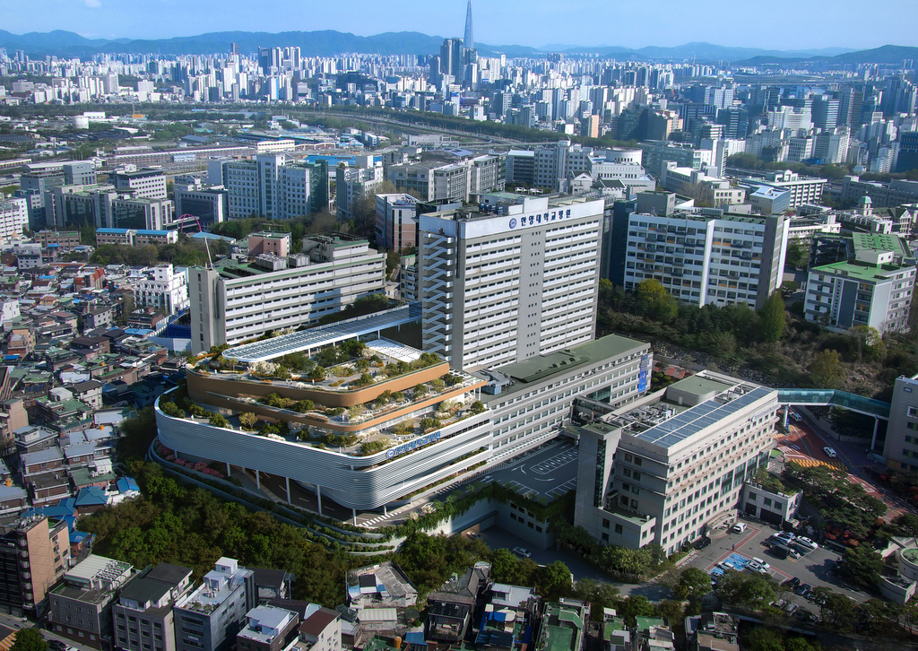 한양대병원 및 스마트 수술동 조감도